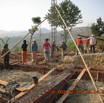Passing cement baskets for foundation